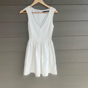 Zara off white fit and flare mini dress